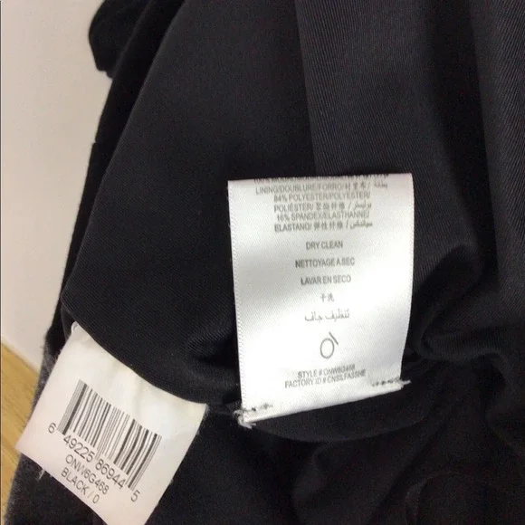 BCBGMaxazria | Black Gray Jersey Knit Chevron Cowl Neck Sheath Dress 0 - Picture 7 of 8